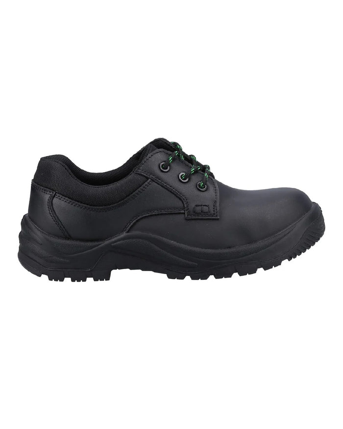 Black coloured Amblers Safety AS504 Aspen S1 SRC Safety Shoes on white background #colour_black