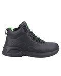 Black coloured Amblers Safety AS611 Willow Safety Boots on a white background #colour_black