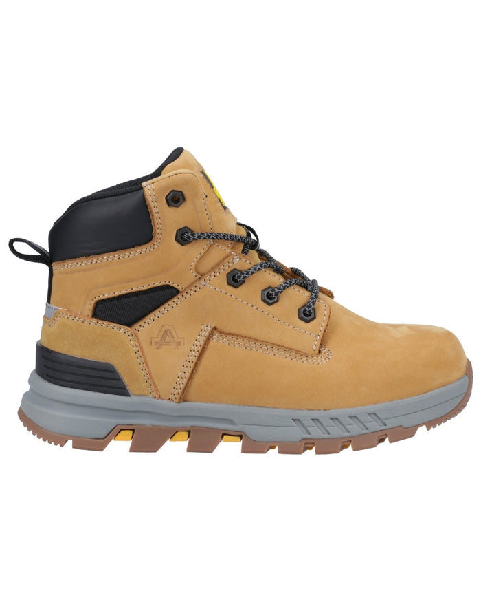 Honey coloured Amblers Safety AS613 Elena Safety Boots on white background #colour_honey