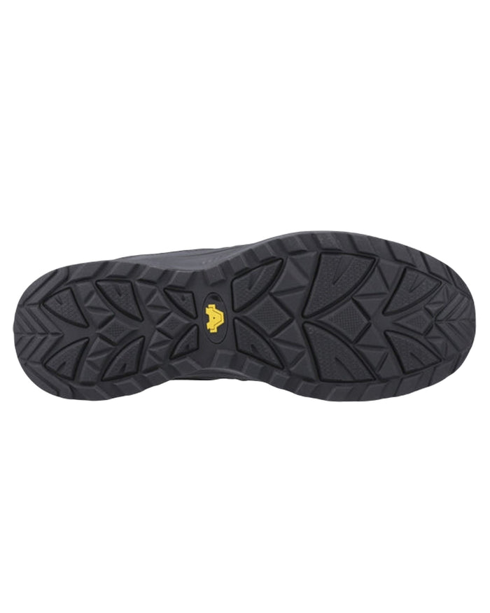 Black Coloured Amblers Safety AS721C Hurdle S1PL Safety Trainers on White Background
#colour_black