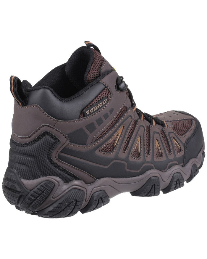 Brown coloured Amblers Safety AS801 Rockingham Waterproof Safety Hiker Boots on white background #colour_brown