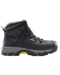 Black Coloured Amblers Safety AS803 Waterproof Wide Fit Safety Boots on a white background #colour_black