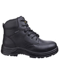 Black Coloured Amblers Safety FS006C Safety Boots on a white background #colour_black