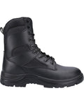 Black Coloured Amblers Safety FS009C Hi-leg Safety Boot on a white background #colour_black