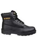 Black Coloured Amblers Safety FS112 Safety Boots on a white background #colour_black