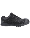 Black Coloured Amblers Safety FS40C Safety Trainers on a white background #colour_black
