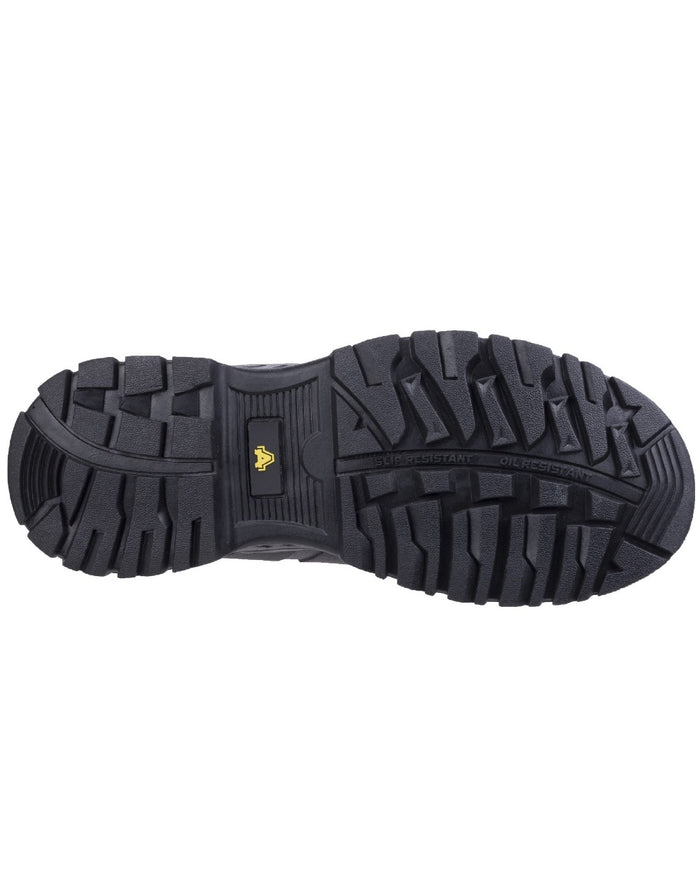 Black Coloured Amblers Safety FS430 Orca Hybrid Waterproof Non-Metal Safety Boots on a white background #colour_black