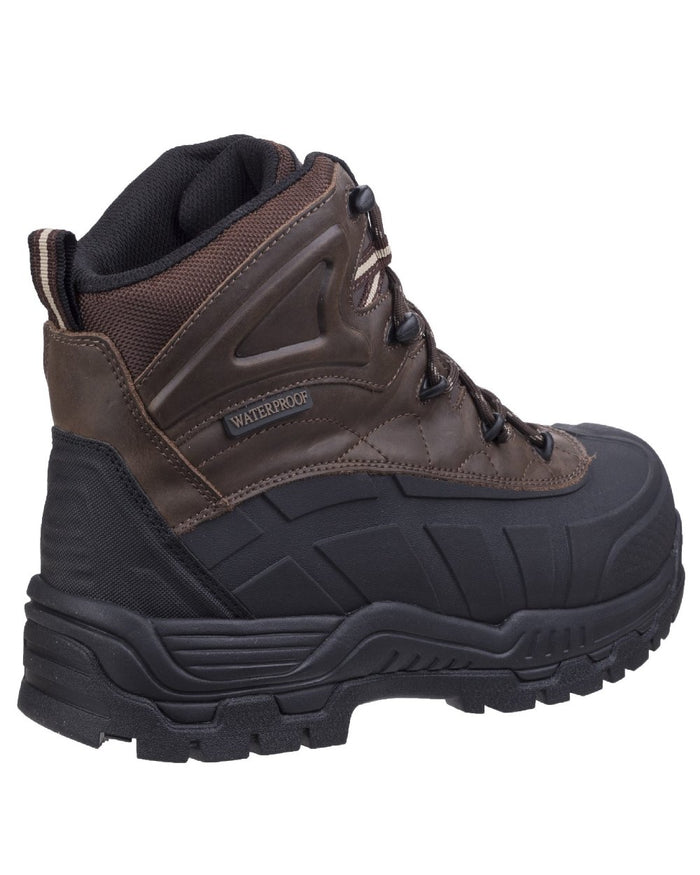 Brown Coloured Amblers Safety FS430 Orca Hybrid Waterproof Non-Metal Safety Boots on a white background #colour_brown