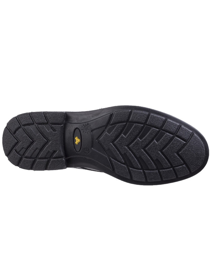 Black Coloured Amblers Safety FS45 Safety Shoes on a white background #colour_black