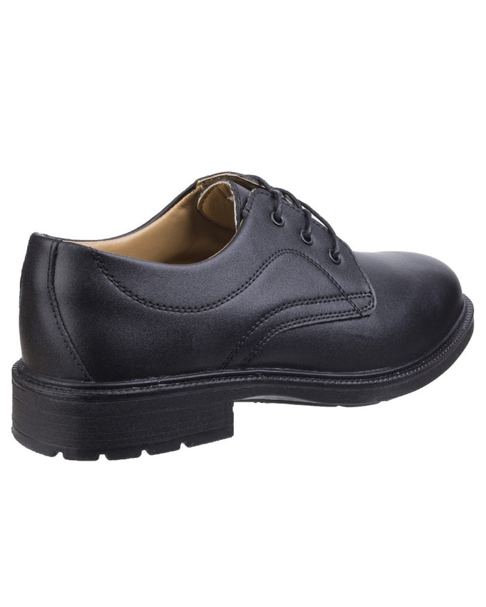 Black Coloured Amblers Safety FS45 Safety Shoes on a white background #colour_black