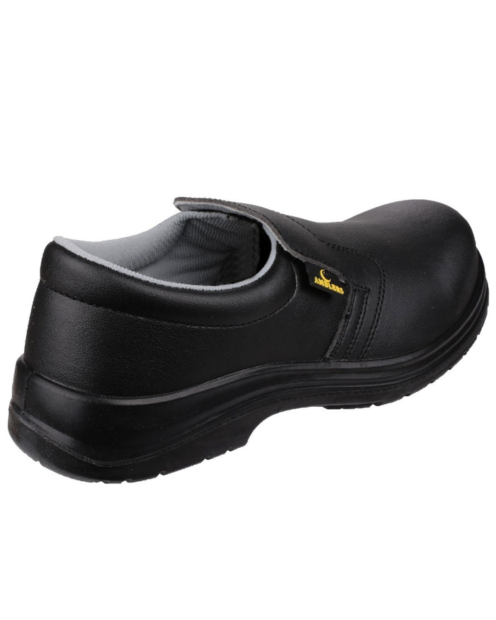 Black Coloured Amblers Safety FS661 Metal Free Lightweight safety Shoe on a white background #colour_black