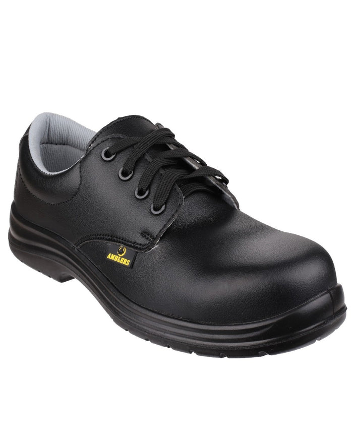 Black Coloured Amblers Safety FS662 Safety Shoe on a white background #colour_black