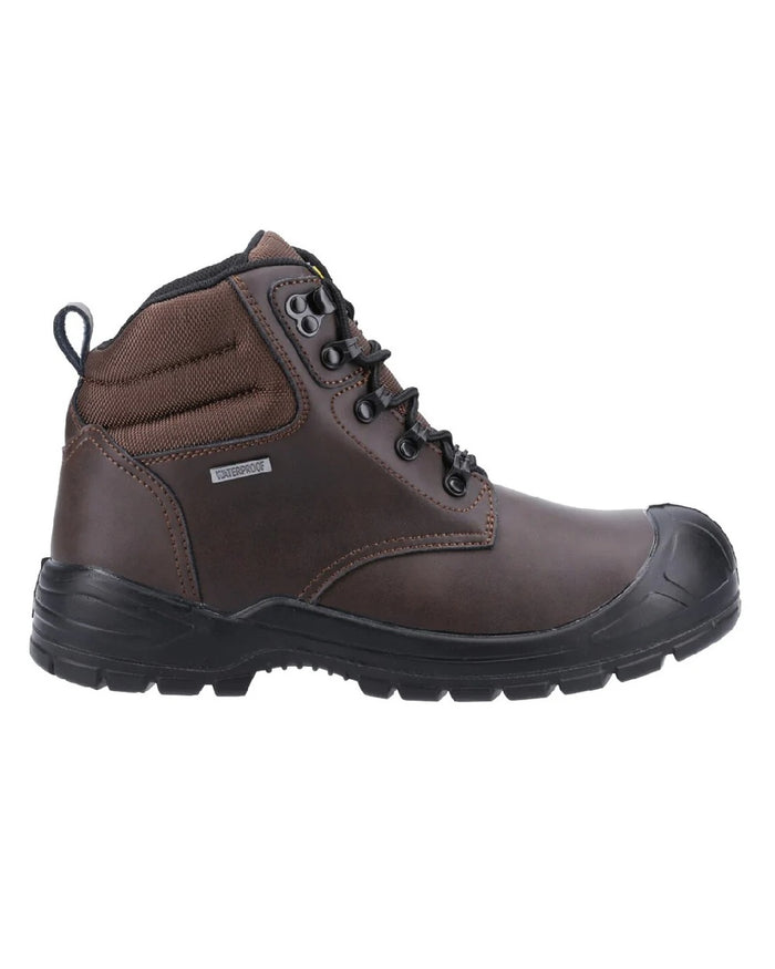Brown coloured Amblers Safety Mens AS241 Waterproof S3 SRC Safety Boots on white background #colour_brown
