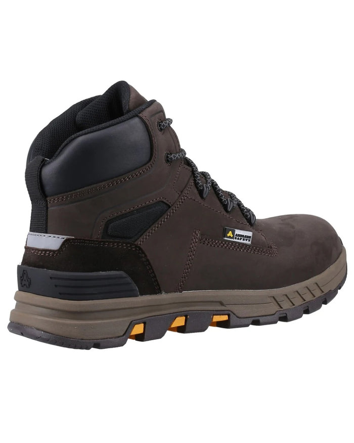Brown coloured Amblers Safety Mens AS261 Safety Boots on a white background #colour_brown