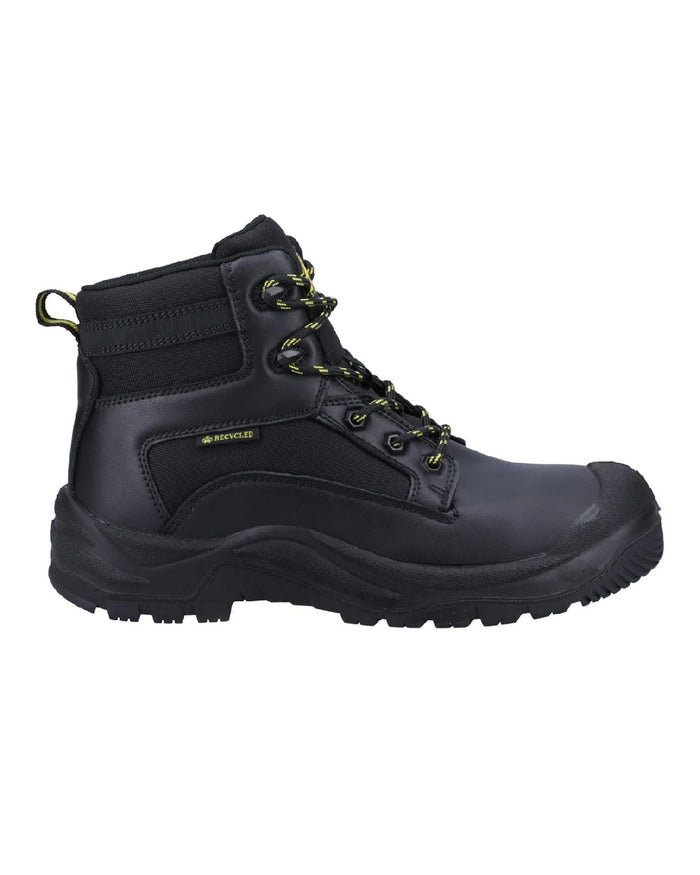 Black coloured Amblers Safety Mens 501R S1P Safety Boots on white background #colour_black