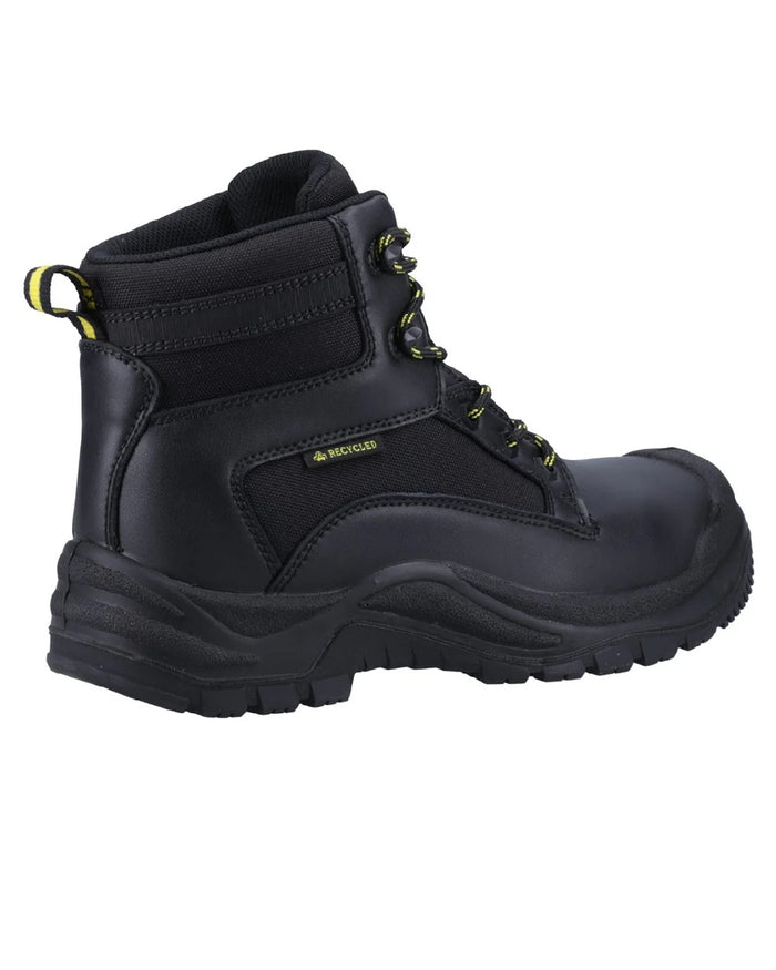 Black coloured Amblers Safety Mens 501R S1P Safety Boots on white background #colour_black