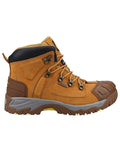 Honey Coloured Amblers Safety Mens FS33 Waterproof Safety Boots on a White backgroud #colour_honey