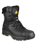 Black coloured Amblers Safety Mens FS999 Waterproof S3 SRC Safety Boots on white background #colour_black