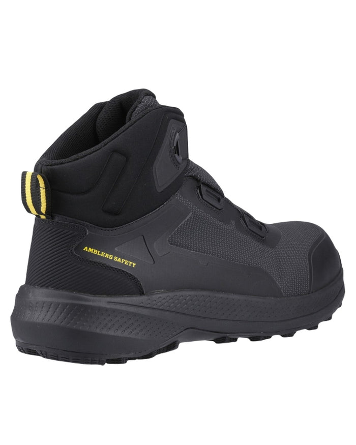 Black Coloured Amblers Safety AS320C Ridgeway Waterproof S7 SR Safety Boots on White Background
#colour_black