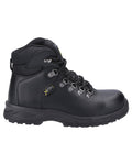 Black Coloured Amblers Safety Womens AS606 Jules Safety Boots on a white background #colour_black