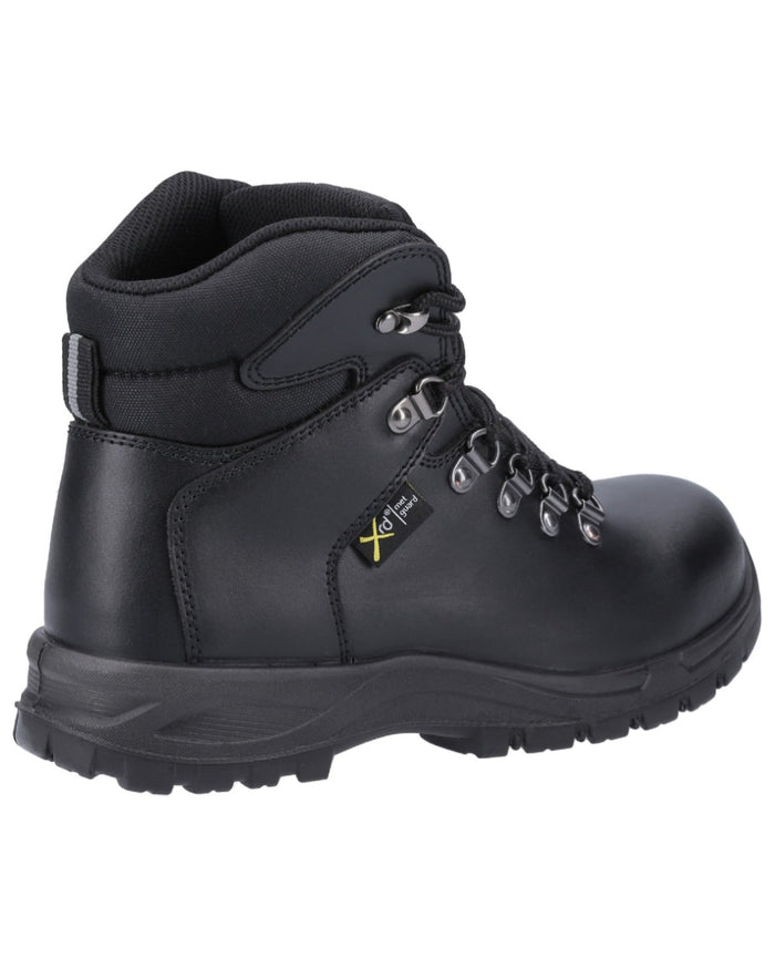 Black Coloured Amblers Safety Womens AS606 Jules Safety Boots on a white background #colour_black
