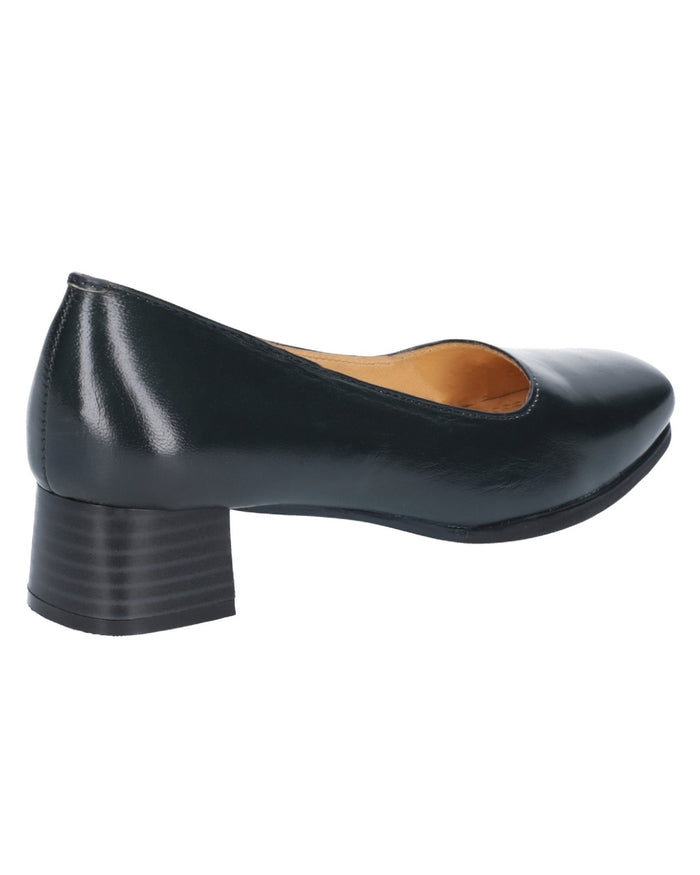 Navy Coloured Amblers Walford Womens X Wide Fit Court Shoes on a white background #colour_navy