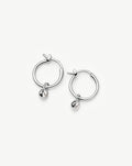 April Birthstone Mini Charm Hoop Earrings | Sterling Silver/Crystal Earrings Missoma