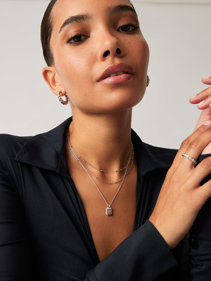 Star Ridge Birthstone Pendant Necklace - Crystal/April Necklaces Missoma