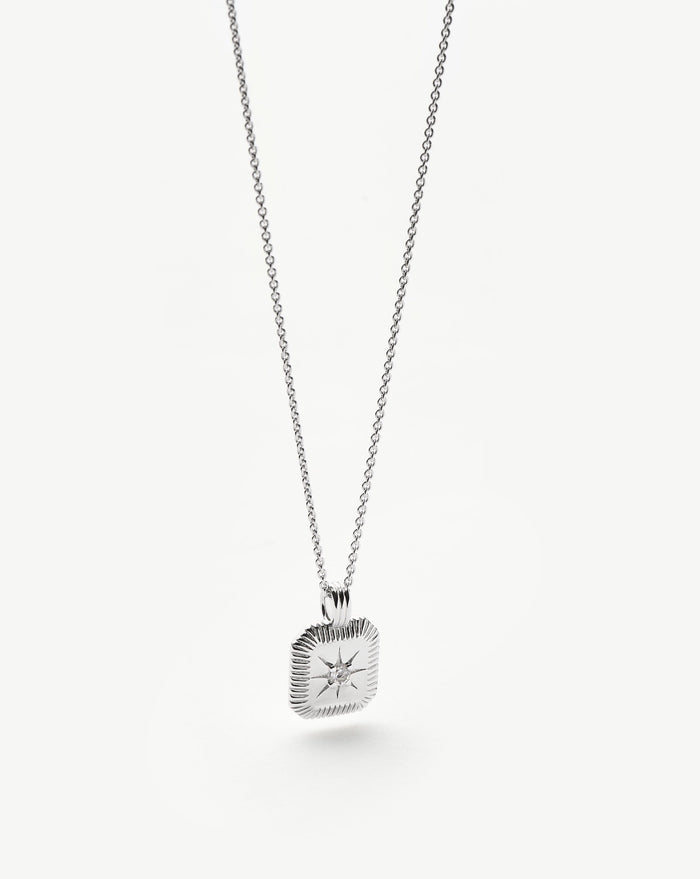Star Ridge Birthstone Pendant Necklace - Crystal/April Necklaces Missoma