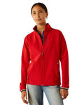 Weg Red Coloured Ariat Childrens Versa Team Jacket on white background #colour_weg-red
