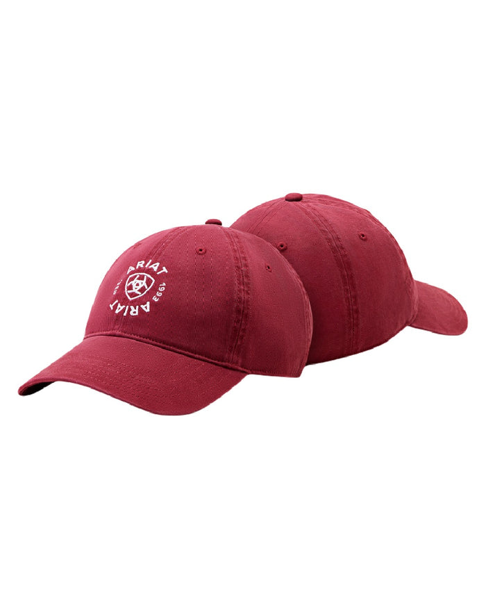 Burgundy coloured Ariat Country Cap on white background #colour_burgundy