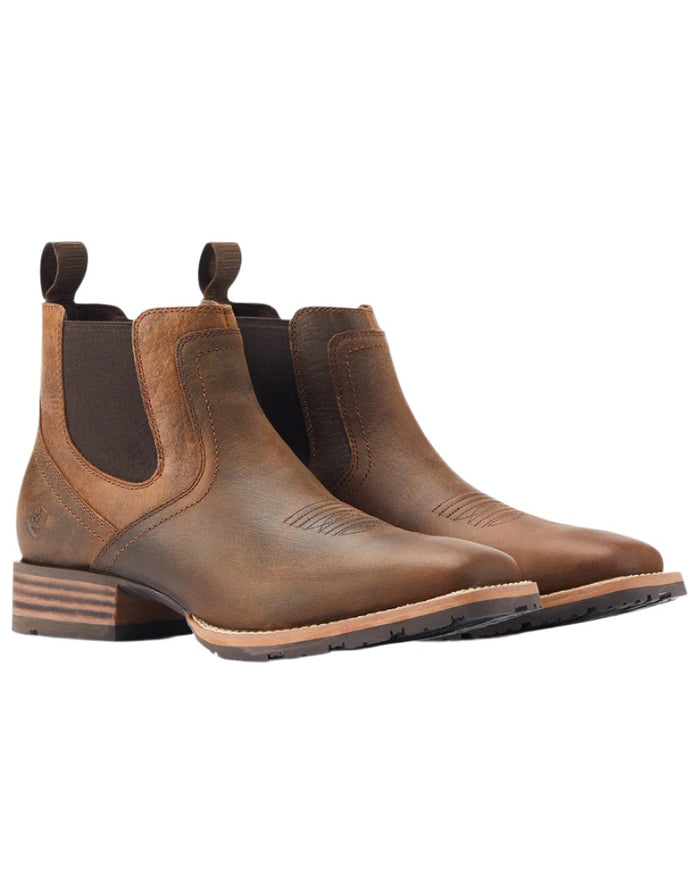 Old Earth Coloured Ariat Mens Hybrid Low Boy Western Boot on white background #colour_old-earth