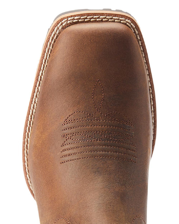 Old Earth Coloured Ariat Mens Hybrid Low Boy Western Boot on white background #colour_old-earth