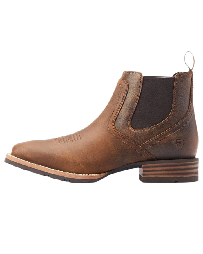 Old Earth Coloured Ariat Mens Hybrid Low Boy Western Boot on white background #colour_old-earth