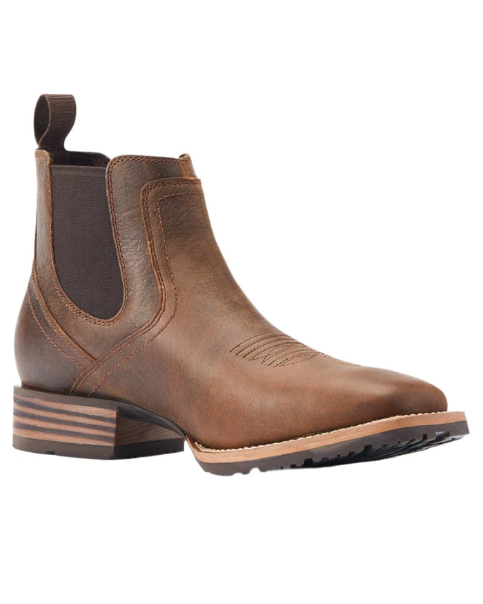 Old Earth Coloured Ariat Mens Hybrid Low Boy Western Boot on white background #colour_old-earth