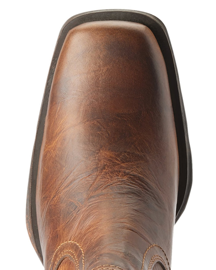 Barn Brown Coloured Ariat Mens Midtown Rambler Western Boots on White background #colour_barn-brown