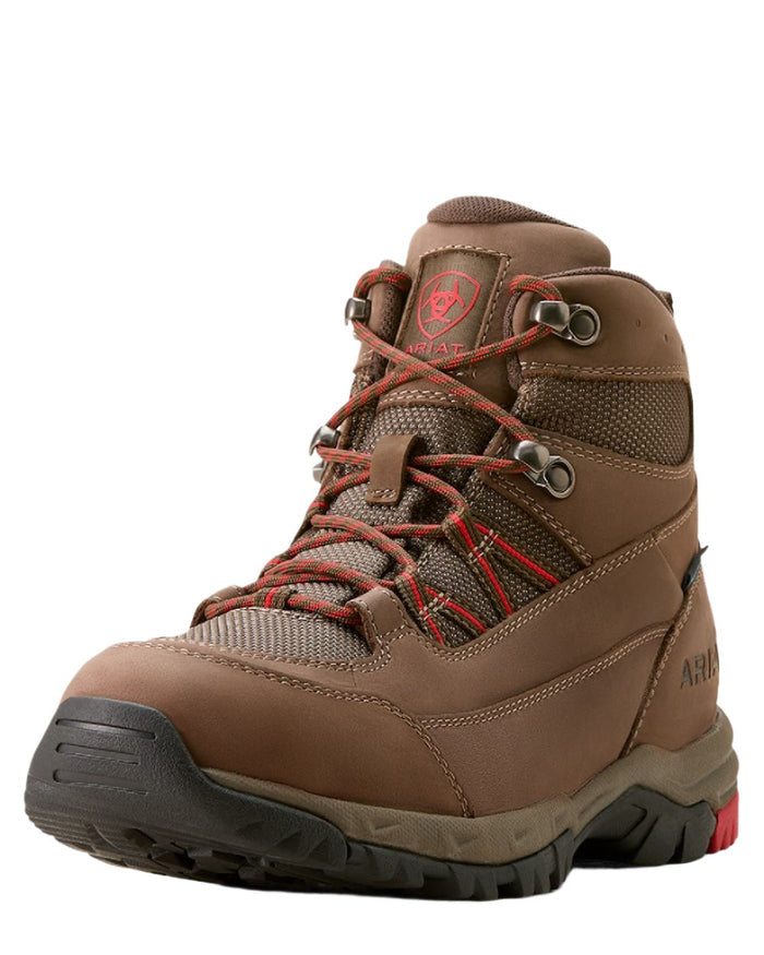 Bitter Brown Coloured Ariat Mens Skyline Summit Waterproof Boot on white background #colour_bitter-brown
