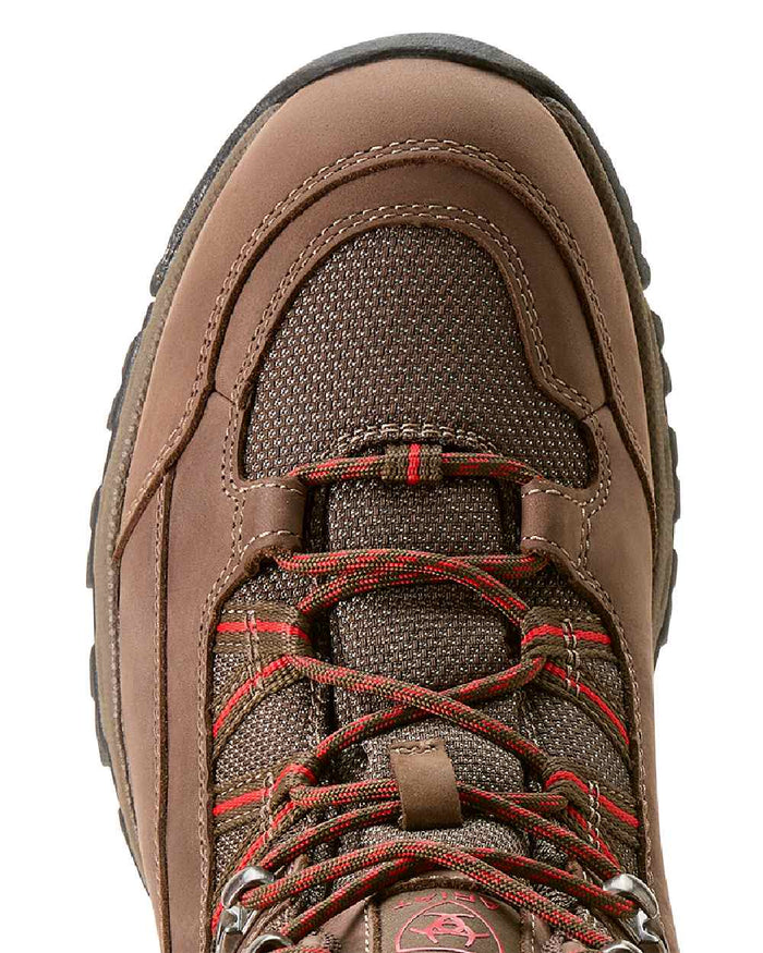 Bitter Brown Coloured Ariat Mens Skyline Summit Waterproof Boot on white background #colour_bitter-brown