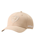 Khaki coloured Ariat Show Cap on white background #colour_khaki