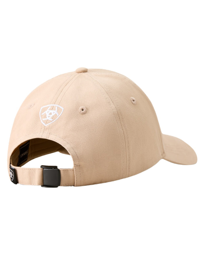 Khaki coloured Ariat Show Cap on white background #colour_khaki