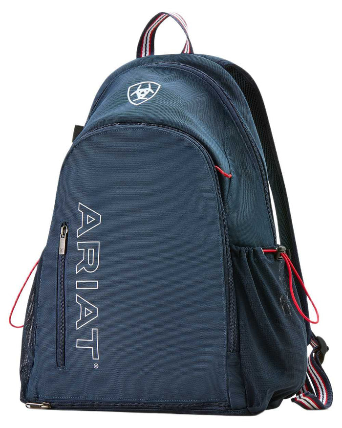 Dark Navy coloured Ariat Stride Backpack on white background #colour_dark-navy