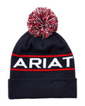 Team Navy Coloured Ariat ADT Team Beanie on white background #colour_team-navy