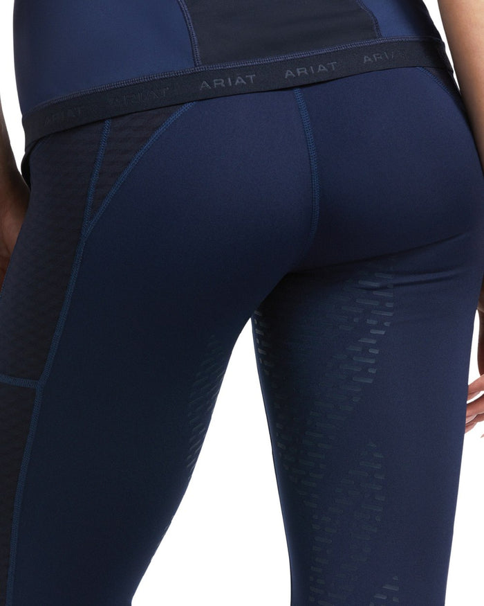 Ariat Womens Ascent Half Grip Tights in Navy #colour_navy