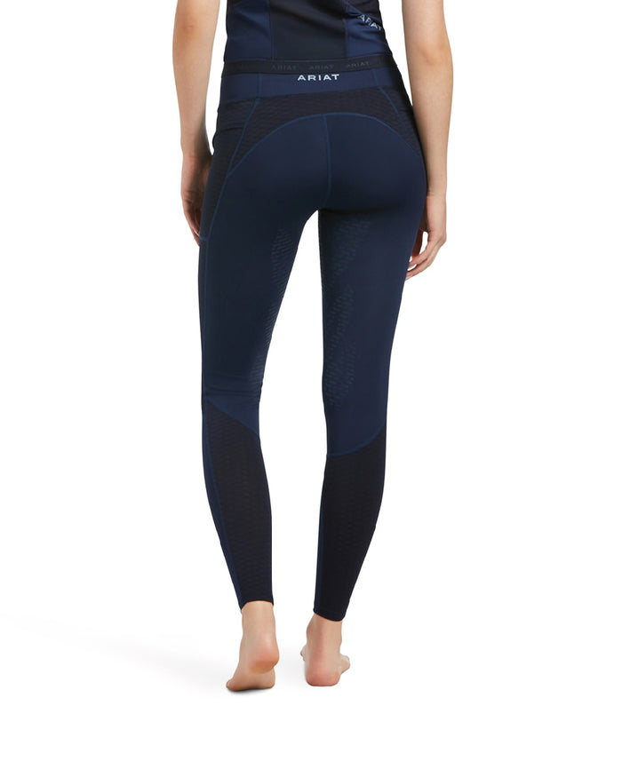 Ariat Womens Ascent Half Grip Tights in Navy #colour_navy