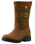 Baked Brown coloured Ariat Womens Bampton Waterproof Boots on white background #colour_baked-brown