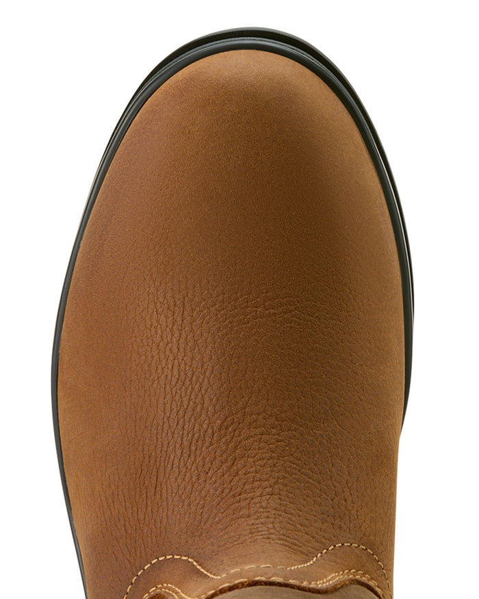 Baked Brown coloured Ariat Womens Bampton Waterproof Boots on white background #colour_baked-brown