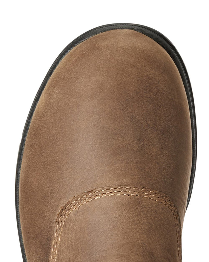 Antique Brown coloured Ariat Womens Barnyard Twin Gore II Waterproof Boot on white background #colour_antique-brown