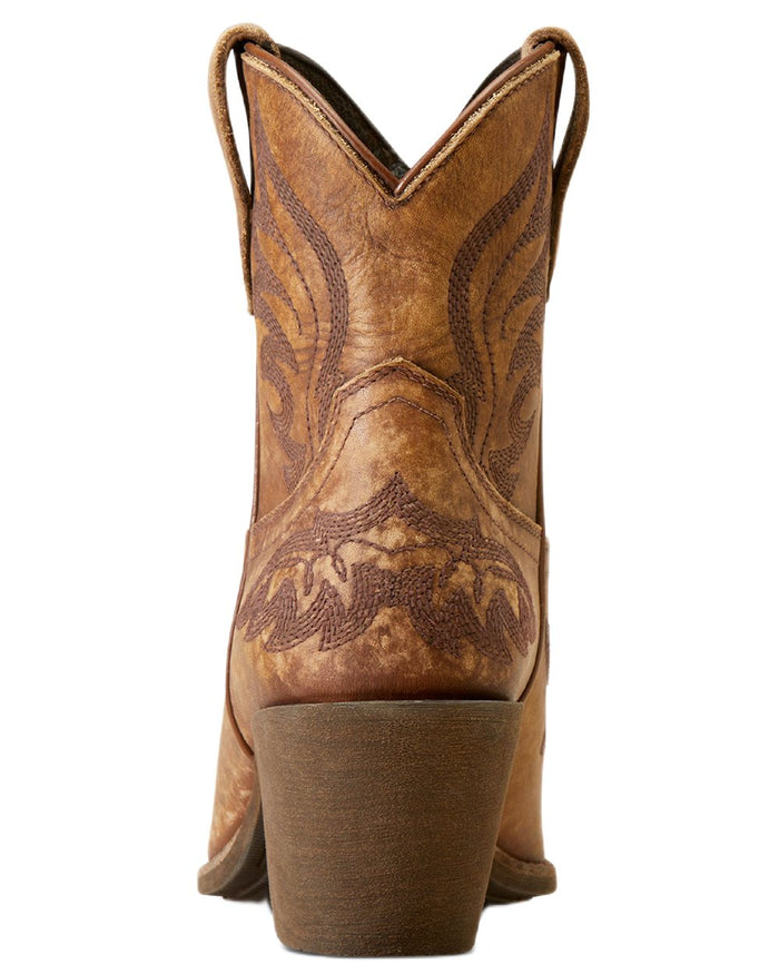 Naturally Distressed Brown coloured Ariat Womens Chandler X Toe Western Boots on white background #colour_naturally-distressed-brown