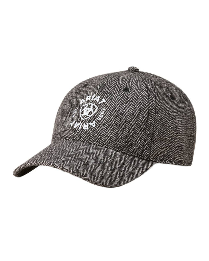 Charcoal Coloured Ariat Womens Country Twill Cap on white background #colour_charcoal