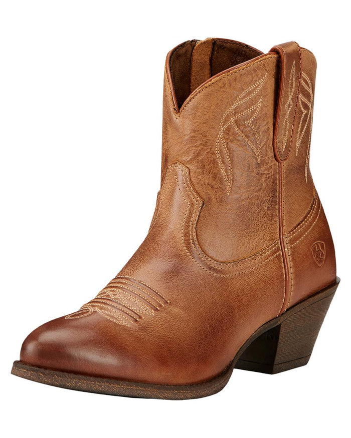 Burnt Sugar coloured Ariat Womens Darlin Western Boot on White background #colour_burnt-sugar